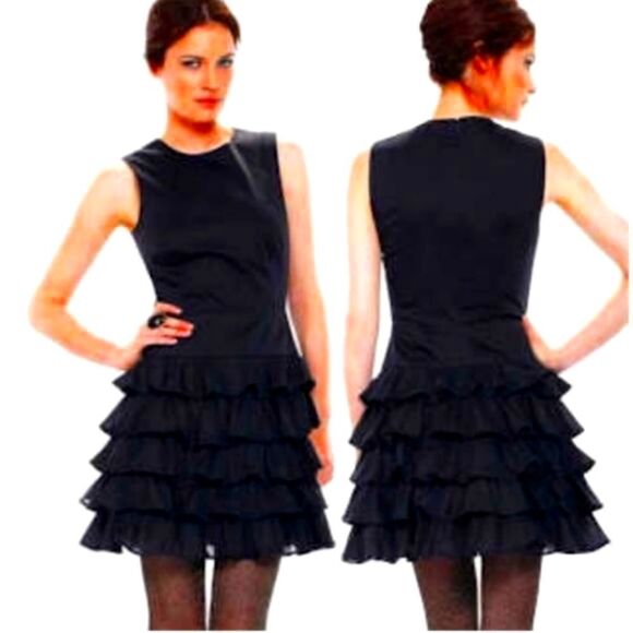 French Connection Saturday Collon Ruffle Dress XS ** - Picture 1 of 5